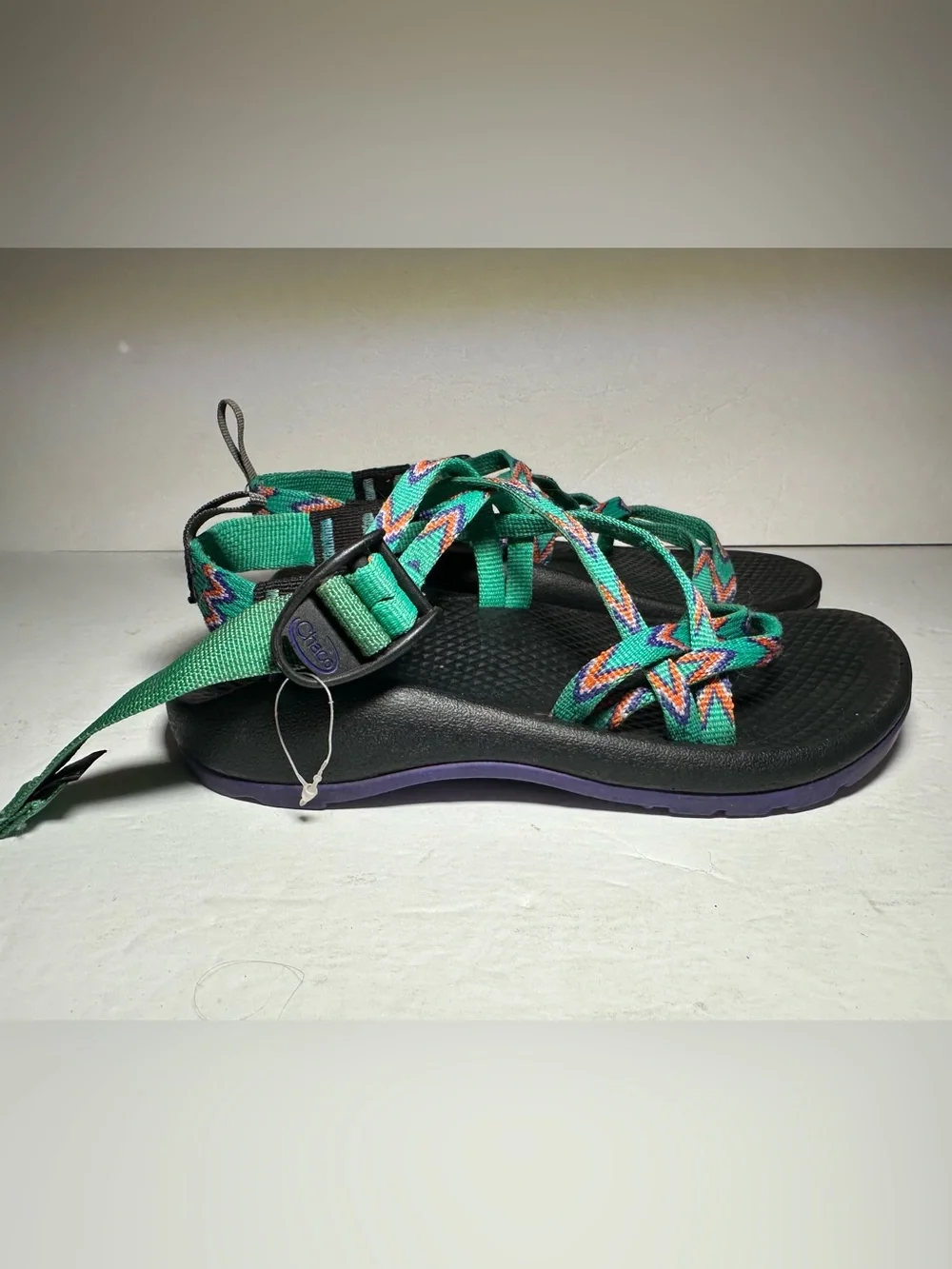 Chaco Kids ZX1 Ecotread Mint Leaf Outdoor Hiking Strap Sandals Summer Sz 2